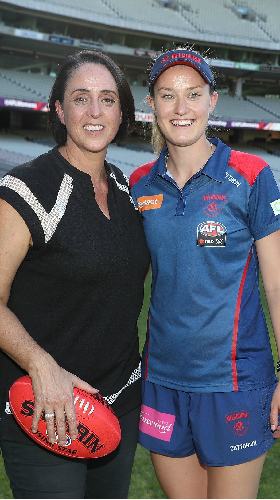 Shevlin Livingstone port.jpg Maddie Shevlin with Nicole Livingston at the IWD event - AFLW,Melbourne Demons,Maddie Shevlin